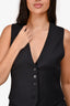 Nili Lotan Black Wool Vest Size 2