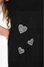 Saloni Black Sleeveless Heart Embellished Mini Dress Size 6