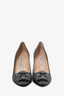 Manolo Blahnik Grey Satin 'Hangisi' Heels Size 36.5