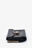 Salvatore Ferragamo Black Leather Lock Compact Wallet
