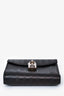 Salvatore Ferragamo Black Leather Lock Compact Wallet