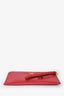 Prada Red Saffiano Clutch