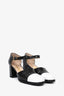 Pre-Loved Chanel™ Black/White Leather CC Mary Janes Size 6 (As Is)