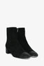 Rene Caovilla Black 'Bonnie' Embellished Suede Ankle Boots Size 42