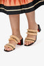 Christian Louboutin Raffia Stud Heeled Sandals Size 38