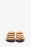 Christian Louboutin Raffia Stud Heeled Sandals Size 38