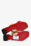 Christian Louboutin Raffia Stud Heeled Sandals Size 38