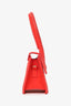 Jacquemus red  Leather Le Chiquito Mini Top Handle with Strap