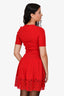 Louis Vuitton Red Knit/Lace Dress Size XS