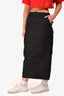 Wardrobe NYC Black Cotton Cargo Midi Skirt Size XS