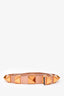 Valentino Blush Leather Rockstud Slim Belt Size 95/38