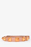 Valentino Blush Leather Rockstud Slim Belt Size 95/38