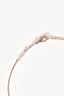 Van Cleef & Arpels 18K White Gold Diamond Lotus Openwork Pendant Mini Model