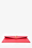 Saint Laurent Red Grain De Poudre Leather 'Uptown' Pouch