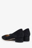 Manolo Blahnik Black Suede Block Heels Size 37.5