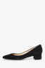 Manolo Blahnik Black Suede Block Heels Size 37.5