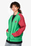Miu Miu Green/Red Button-Up Sweatshirt Size S