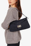 Fendi Navy Canvas Mama Baguette Shoulder Bag