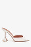 Amina Muaddi White Pointed Toe Heels Size 38.5