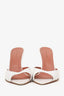 Amina Muaddi White Pointed Toe Heels Size 38.5