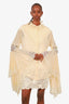 Gucci Cream Bell Sleeve Silk Blouse Size 42