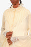 Gucci Cream Bell Sleeve Silk Blouse Size 42