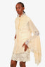 Gucci Cream Bell Sleeve Silk Blouse Size 42