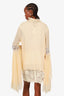 Gucci Cream Bell Sleeve Silk Blouse Size 42