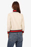 Gucci Cream/Red Twill Bomber Jacket Size M