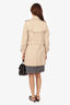 Burberry Biege Short Belted Trench Coat Size 6