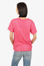Gucci Pink/Gold Star Printed 'Guccy' T-Shirt Size XS