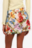Dolce & Gabbana White/Multicolour Floral Printed Shorts Size 44
