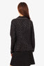Louis Vuitton Black Metallic Monogram Button Down Blouse Size 38