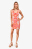 Cara Cara Pink/Orange Knit Printed Sleeveless Dress Size XS