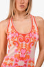 Cara Cara Pink/Orange Knit Printed Sleeveless Dress Size XS