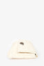 Miu Miu White Leather Metalessa Leather Crystal Strap Shoulder Bag