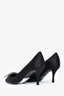 Roger Vivier Black Satin Crystal Buckle Heels Size 35