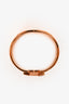 Hermès Rose Gold Tone/Black/White Metal/Enamel Houndstooth Patterned Wide Clic Clac H Bangle