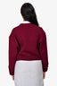 Pre-Loved Chanel™ 2021 Burgundy Logo Cropped Cardigan Size 42