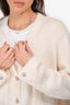 Pre-Loved Chanel™ 2019 White Cashmere/Alpaca 4 Pocket Cardigan Size 50