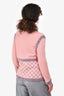 Pre-Loved Chanel™ 2015 Pink Silk/Cashmere Trim detailed Cardigan Size 42