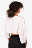 Pre-Loved Chanel™ 2020 White CC LogoCropped Sweater Size 42