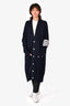 Thom Browne Navy Wool Striped Detail Long Cardigan Size 1