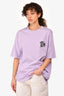 Hermès Purple Leather Patched S/S T-Shirt Size M