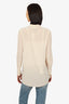 Prada Cream Silk Button-Up Blouse Estimated Size Small