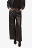 LouLou Studios Black Leather Wide Leg Pants Size XS