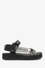 Prada Black/White Logo Sandals Size 37