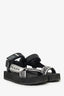 Prada Black/White Logo Sandals Size 37