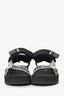 Prada Black/White Logo Sandals Size 37