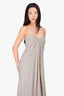 Alexander McQueen Grey Silk Strapless Maxi Dress Size 40